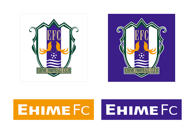 26愛媛FCステッカー　ロゴ・エンブレム（各2色4種類）