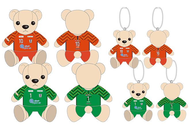 【受発注品】2026愛媛FCレディースユニフォームベア・ベアキーホルダー