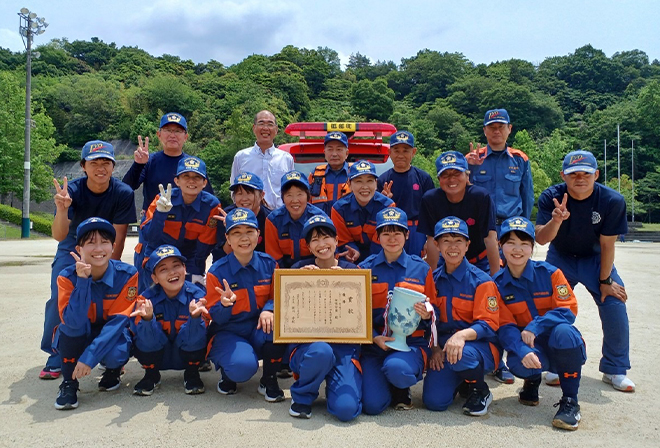 砥部町消防団ブース